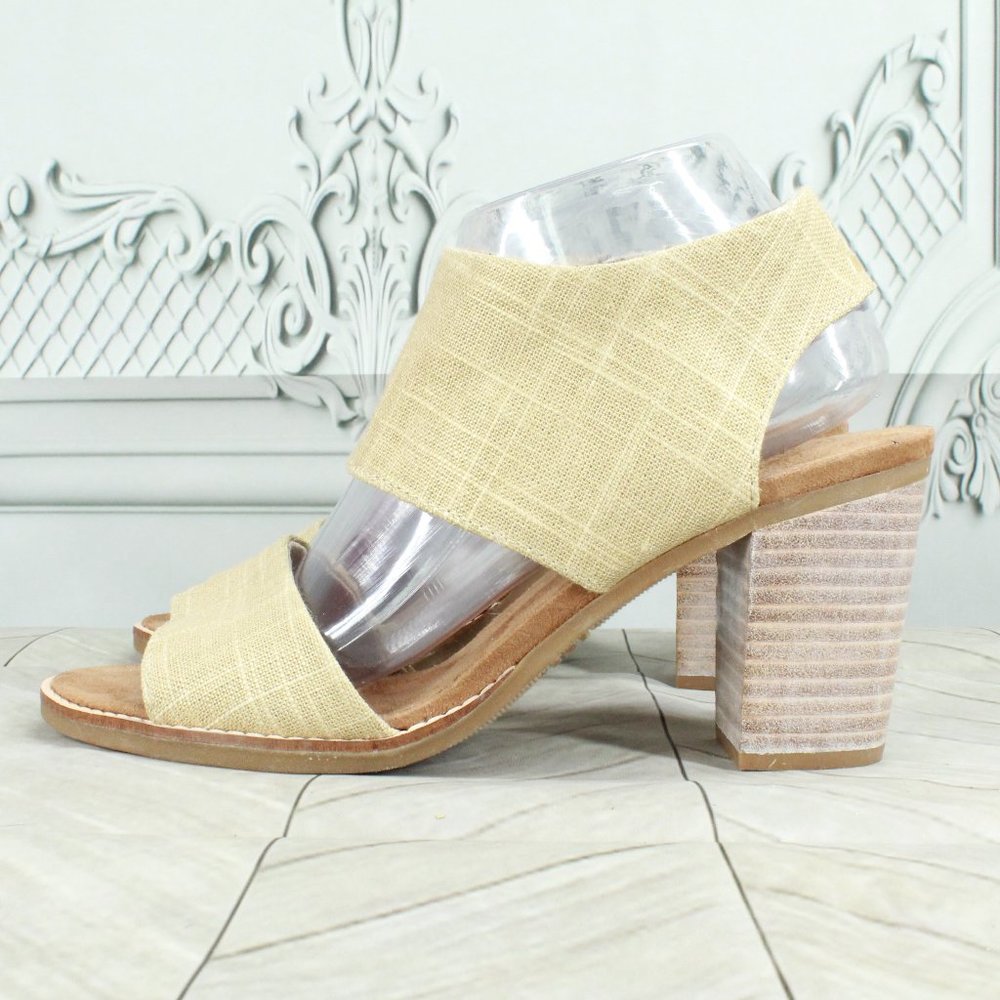 Toms Beige Heeled Sandals